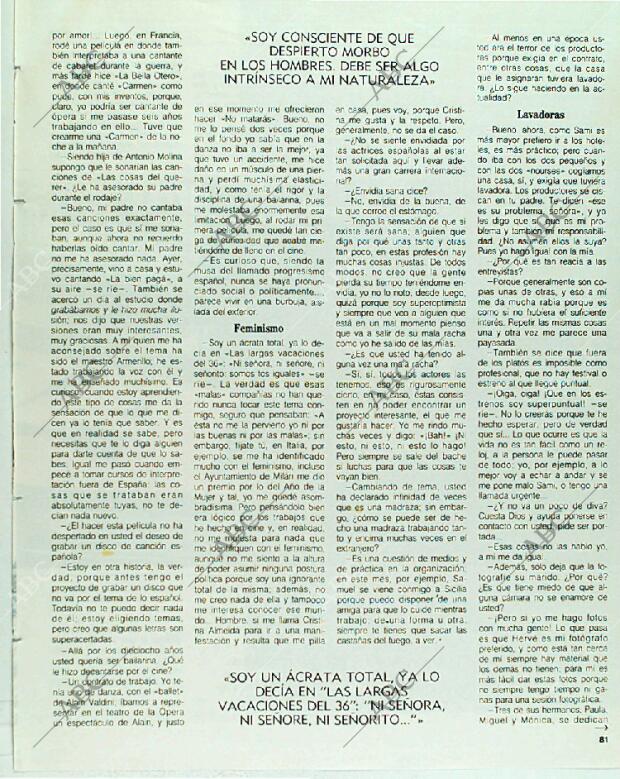 BLANCO Y NEGRO MADRID 05-11-1989 página 81