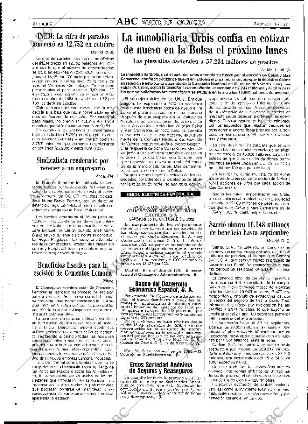 ABC MADRID 11-11-1989 página 84