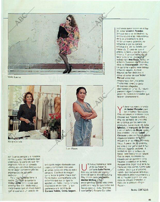 BLANCO Y NEGRO MADRID 12-11-1989 página 45