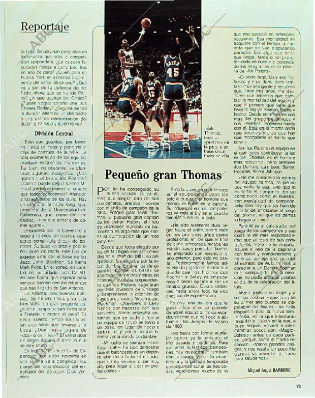 BLANCO Y NEGRO MADRID 12-11-1989 página 73