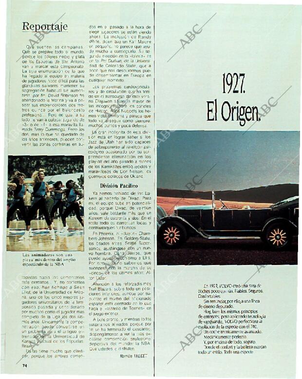 BLANCO Y NEGRO MADRID 12-11-1989 página 74