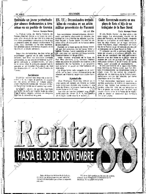 ABC SEVILLA 13-11-1989 página 98