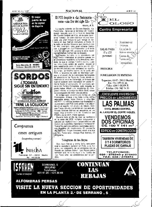 ABC MADRID 14-11-1989 página 21