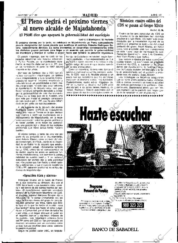 ABC MADRID 14-11-1989 página 41