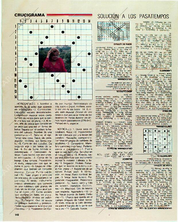 BLANCO Y NEGRO MADRID 19-11-1989 página 142