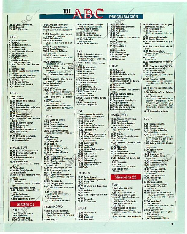 BLANCO Y NEGRO MADRID 19-11-1989 página 151