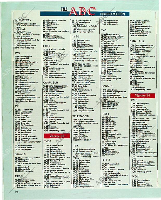 BLANCO Y NEGRO MADRID 19-11-1989 página 152