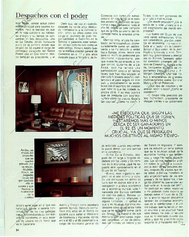 BLANCO Y NEGRO MADRID 19-11-1989 página 54