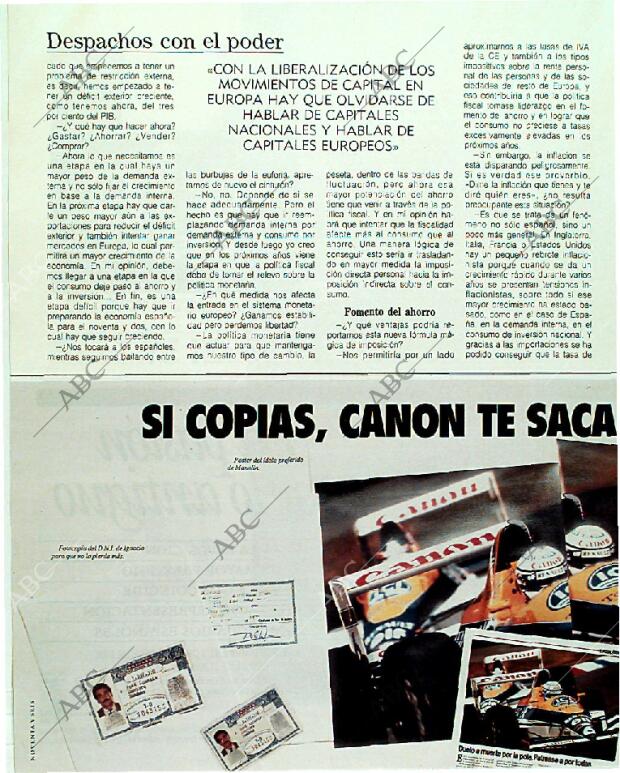 BLANCO Y NEGRO MADRID 19-11-1989 página 58