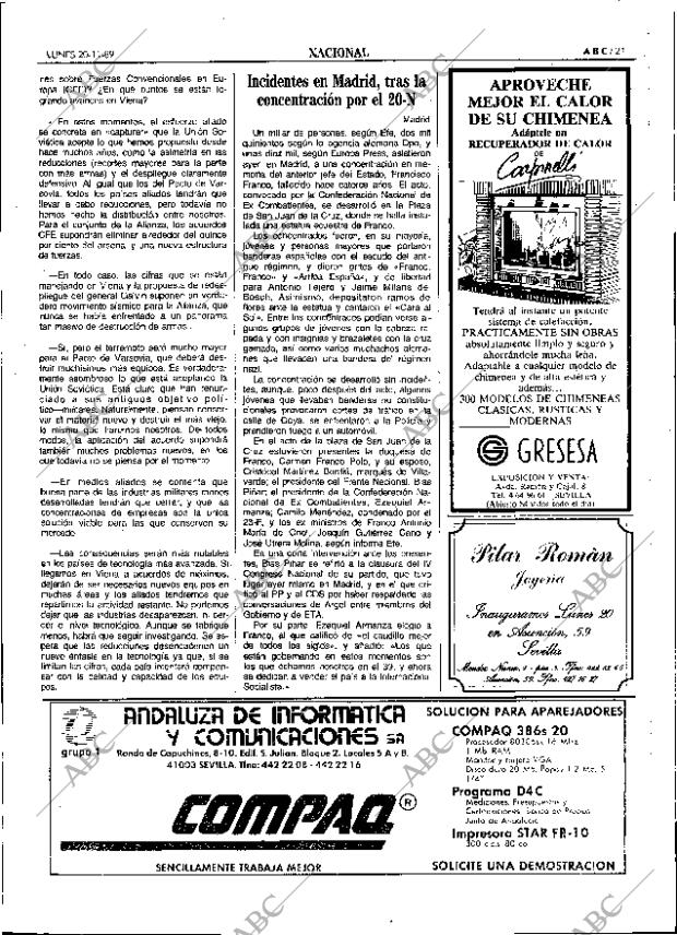 ABC SEVILLA 20-11-1989 página 21
