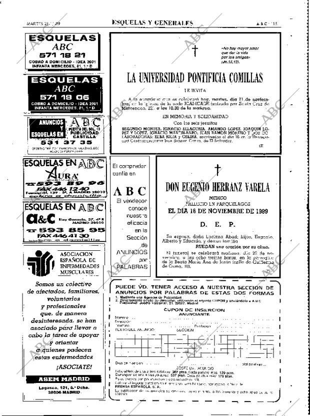 ABC MADRID 21-11-1989 página 115