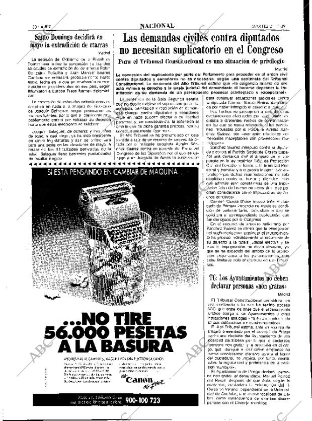 ABC MADRID 21-11-1989 página 30