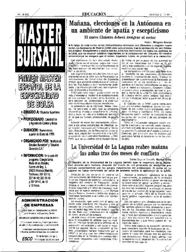 ABC MADRID 21-11-1989 página 66