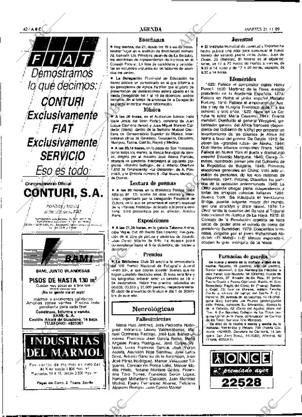 ABC SEVILLA 21-11-1989 página 42