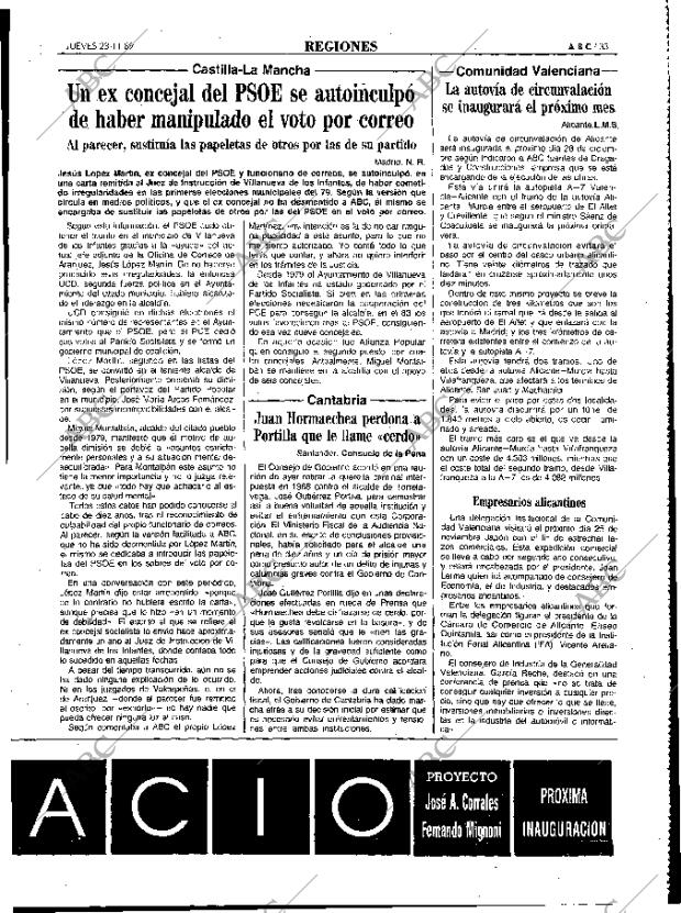 ABC MADRID 23-11-1989 página 33