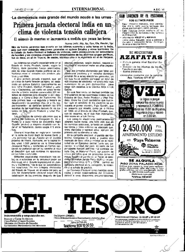 ABC MADRID 23-11-1989 página 41