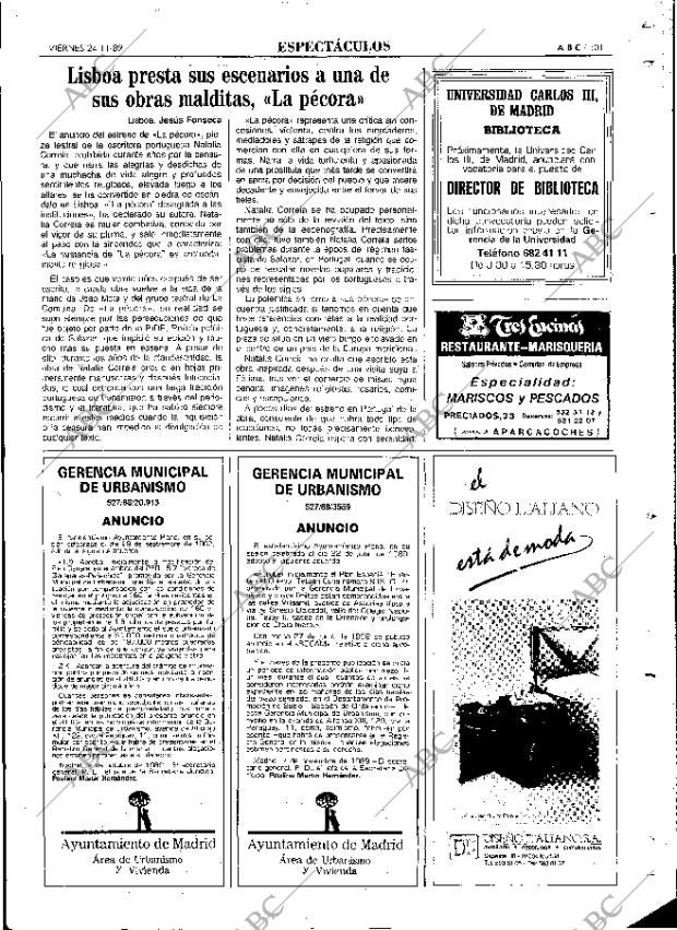 ABC MADRID 24-11-1989 página 101