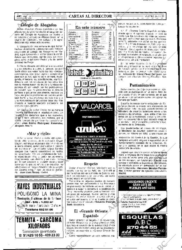 ABC MADRID 24-11-1989 página 16