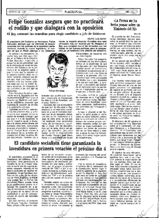 ABC MADRID 24-11-1989 página 21