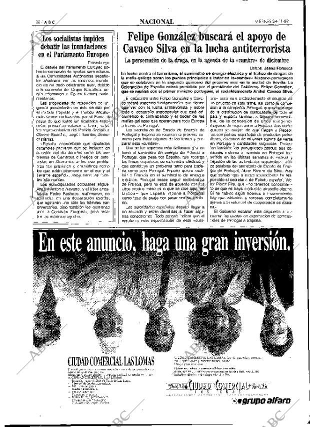 ABC MADRID 24-11-1989 página 28