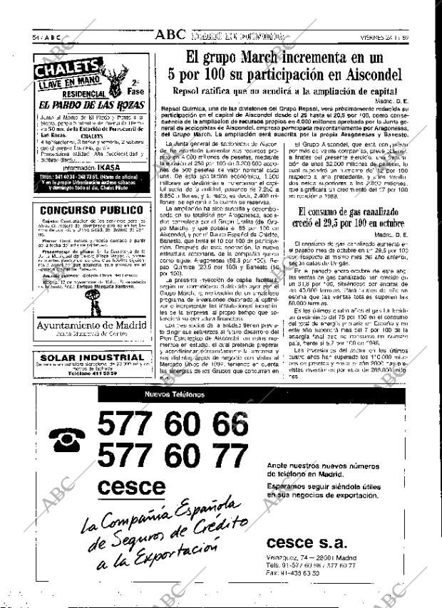 ABC MADRID 24-11-1989 página 54
