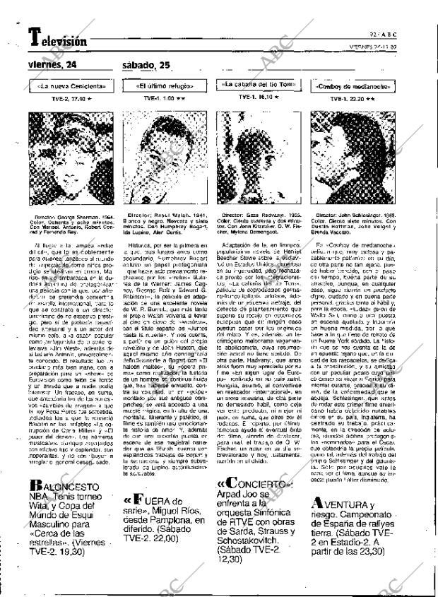 ABC MADRID 24-11-1989 página 92