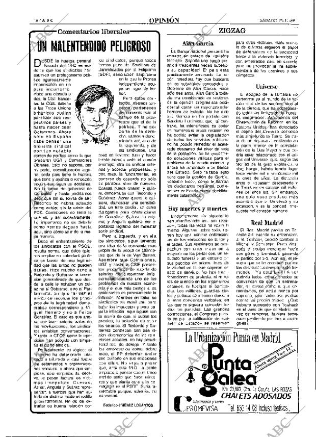 ABC MADRID 25-11-1989 página 18