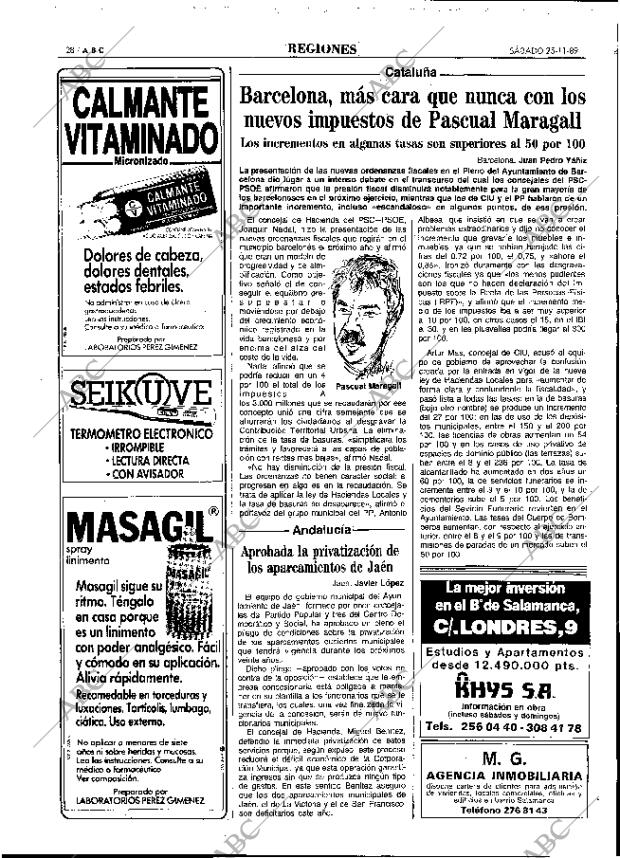 ABC MADRID 25-11-1989 página 28