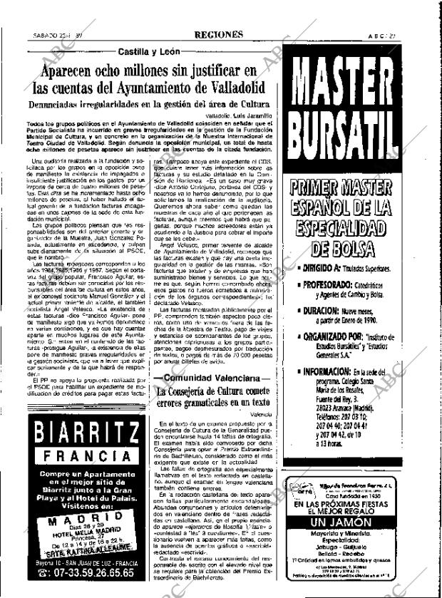 ABC MADRID 25-11-1989 página 29