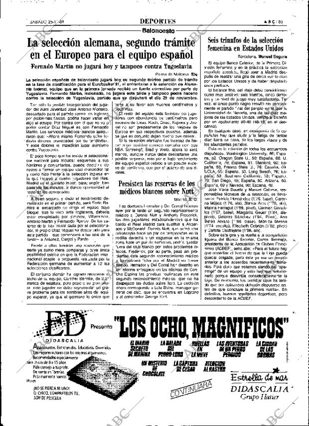 ABC MADRID 25-11-1989 página 83