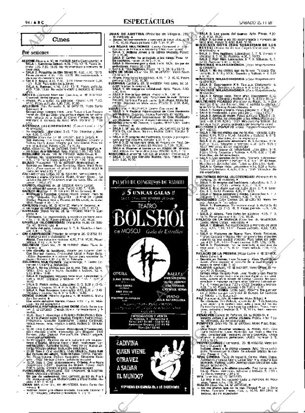 ABC MADRID 25-11-1989 página 94