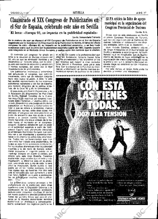 ABC SEVILLA 25-11-1989 página 47