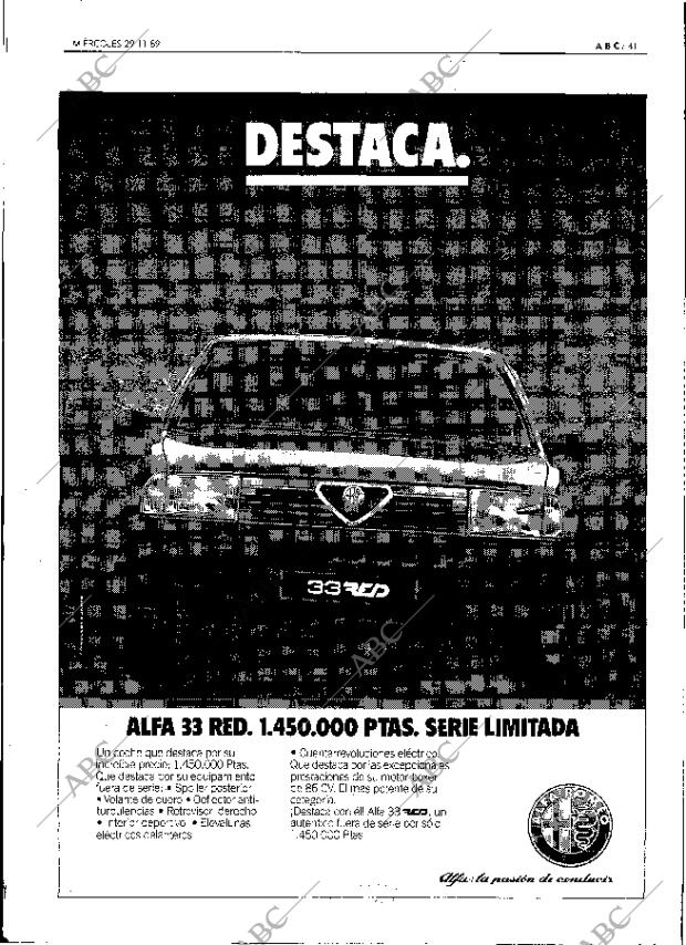 ABC MADRID 29-11-1989 página 41