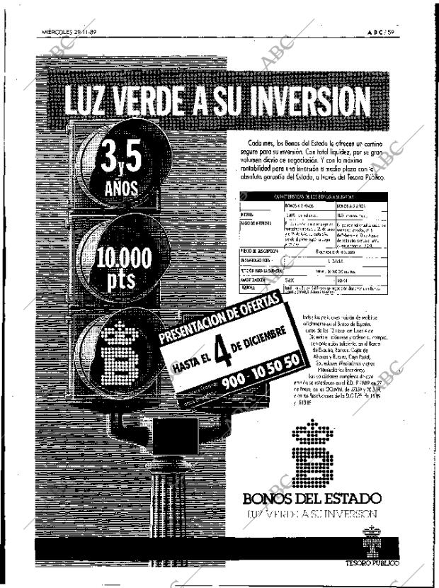 ABC MADRID 29-11-1989 página 59