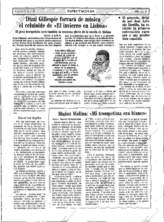 ABC MADRID 29-11-1989 página 81