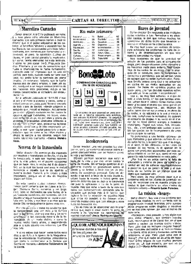 ABC SEVILLA 29-11-1989 página 10