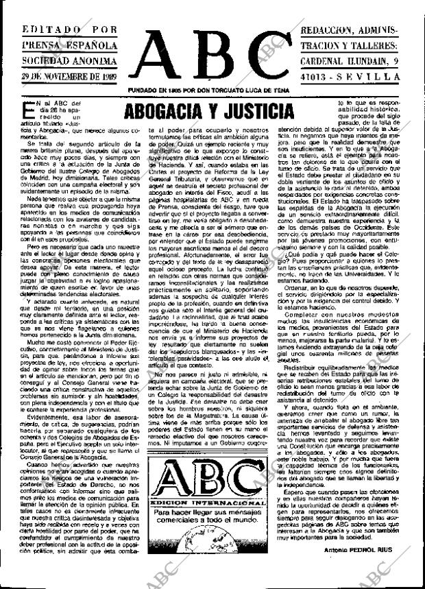 ABC SEVILLA 29-11-1989 página 3