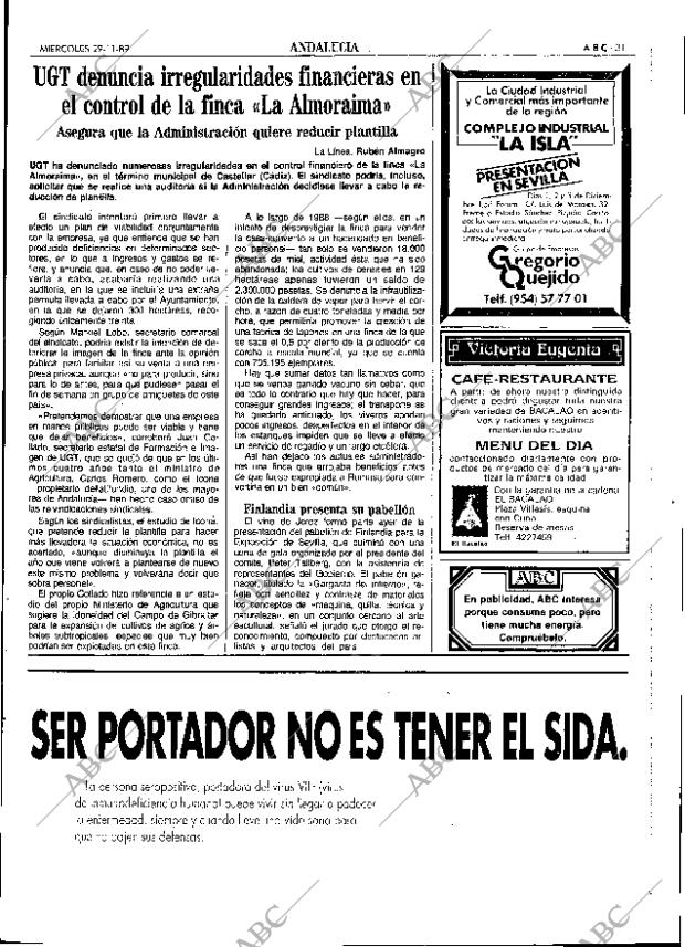 ABC SEVILLA 29-11-1989 página 31