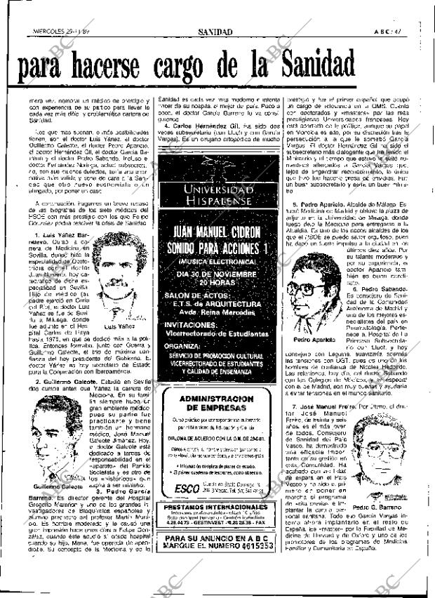 ABC SEVILLA 29-11-1989 página 47