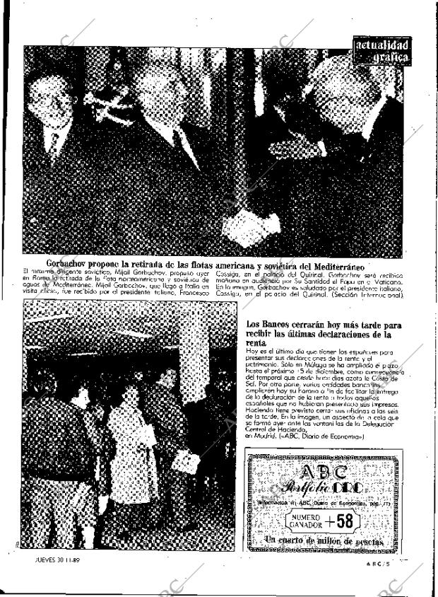 ABC MADRID 30-11-1989 página 5