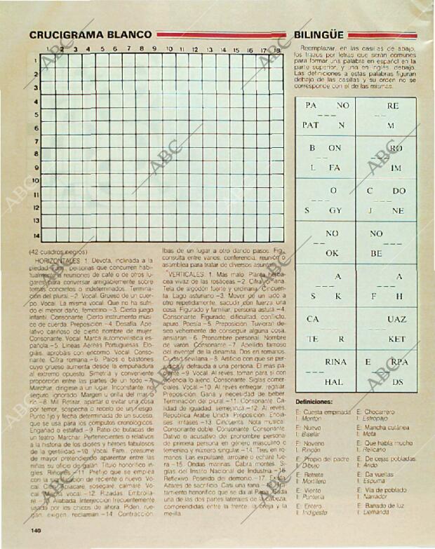 BLANCO Y NEGRO MADRID 03-12-1989 página 140