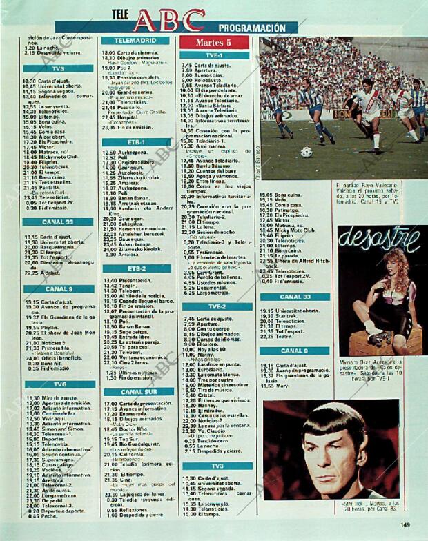 BLANCO Y NEGRO MADRID 03-12-1989 página 149