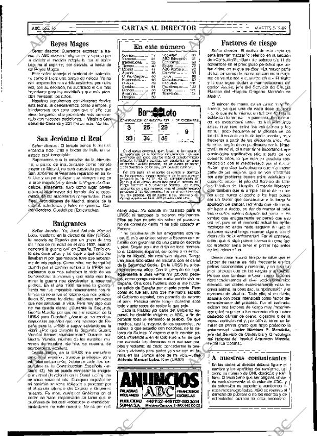 ABC MADRID 05-12-1989 página 16