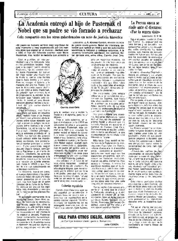 ABC MADRID 10-12-1989 página 47