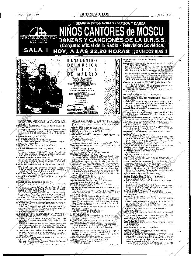 ABC MADRID 15-12-1989 página 115