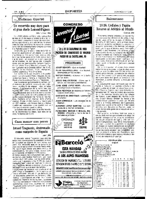 ABC MADRID 17-12-1989 página 108