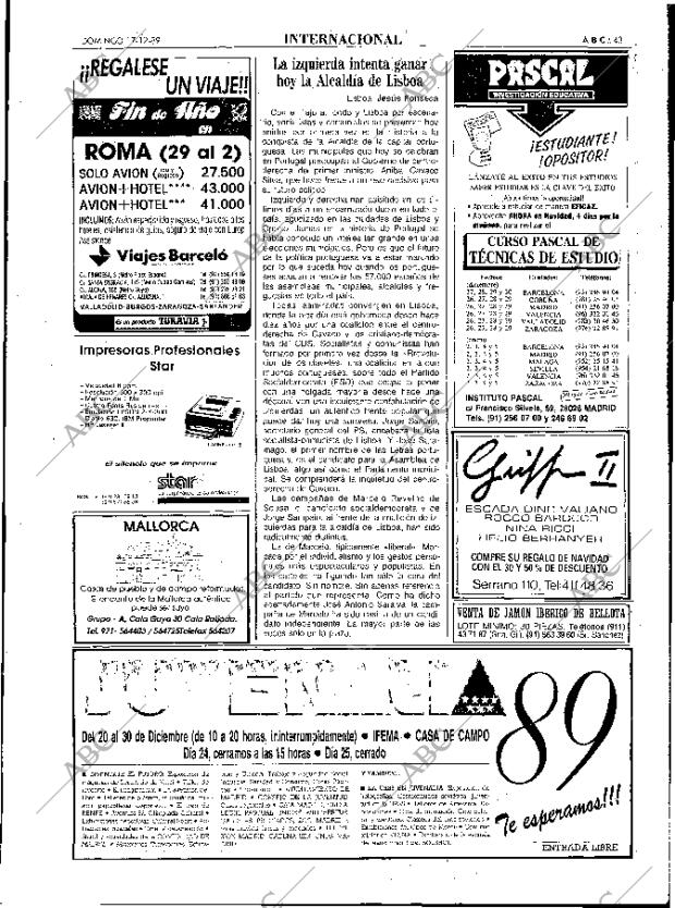ABC MADRID 17-12-1989 página 43