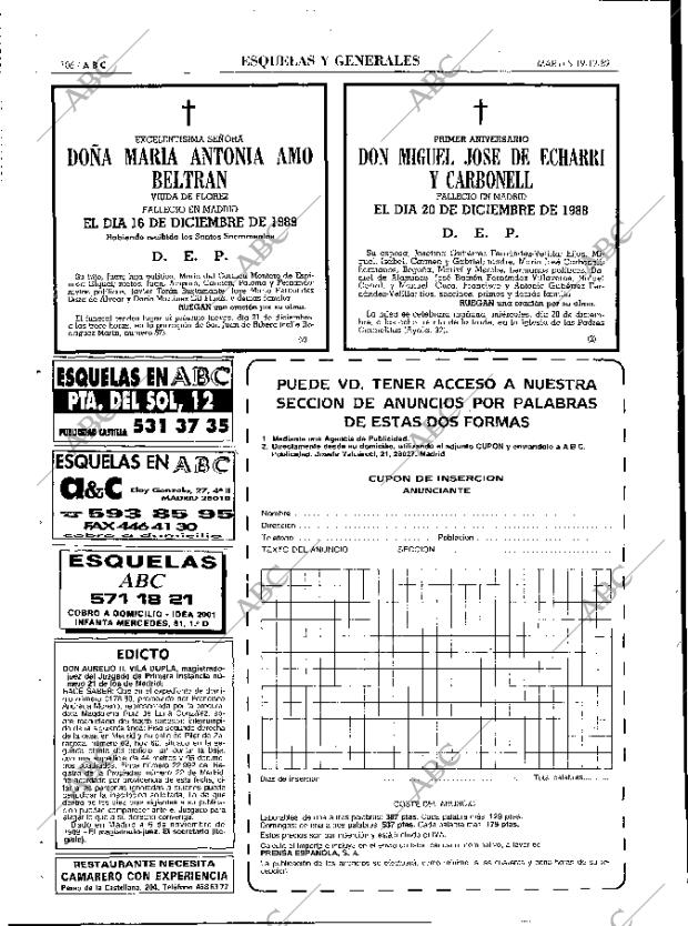 ABC MADRID 19-12-1989 página 106