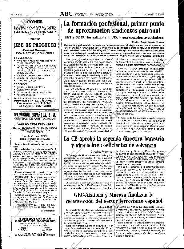 ABC MADRID 19-12-1989 página 72