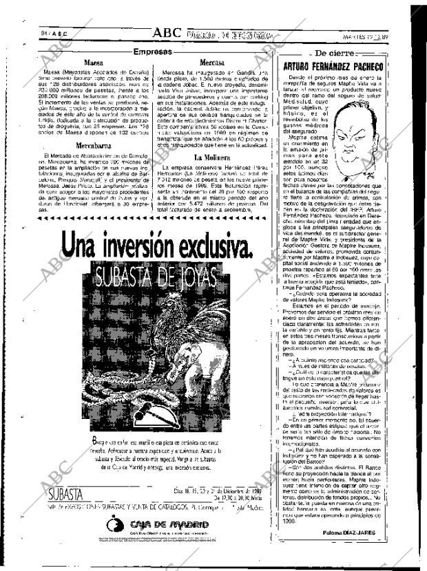 ABC MADRID 19-12-1989 página 84